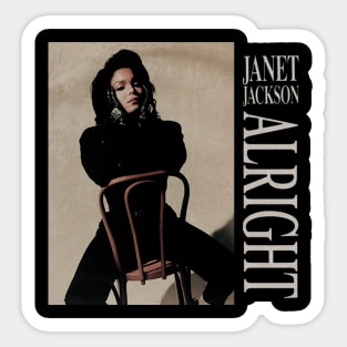 Janet /// 80s Aesthetic Retro Fan Design Sticker